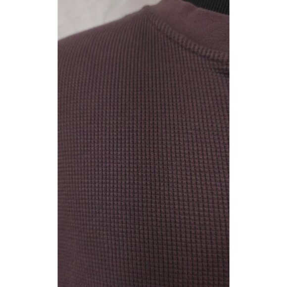 KingSize Mens 3XLT Purple Waffle Thermal Cotton Blend Outdoors Big Henley Shirt - Picture 4 of 11